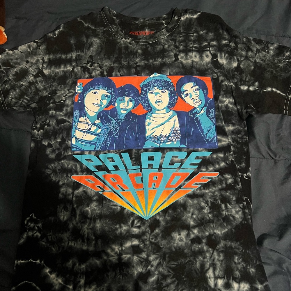 Black Tie-Dye Palace Arcade Graphic Tee